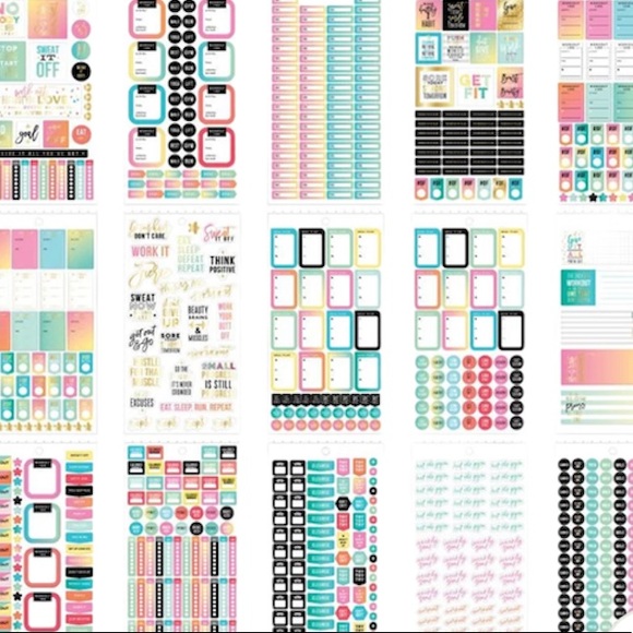 The Happy Planner Motivation Graphic Work it out Fitness Mini Sticker Sheets. - Picture 4 of 8